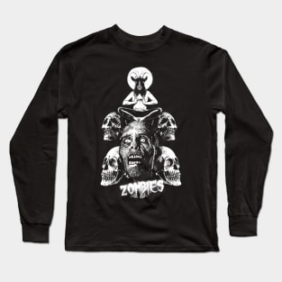 Zombies Skull Area Long Sleeve T-Shirt